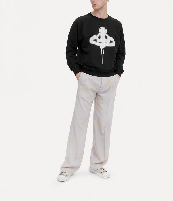 Vivienne Westwood Spray Orb Raglan Sweatshirt in BLACK